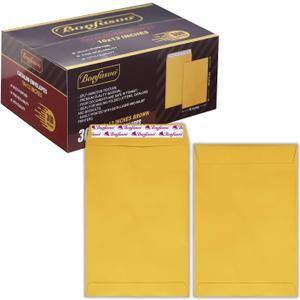 Bonfasvo 300 Pack 10x13 Brown Catalog Envelopes Peel & Seal Security Mailing Envelopes 120GSM Kraft Paper self Seal Envelopes for Invitations Papers Photos Documents Pictures Papers Files