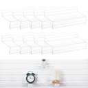 10 Pcs Acrylic Slatwall Shelves Hanging Slatwall Accessories 4 x 10 Inch Clear Shelf Hanging for Wall Living Room Bedroom Office Shoe Store Home Use Retail Display