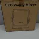 Vanity Mirror with Lights, Height-Adjustable & 360 Rotation, 1/10X Magnification, Three Color Lighting Modes, Makeup Mirror Smart Touch Control, Large Vanity Desk Mirror (17.5in,White)