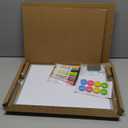 Dry Erase Magnetic White Board, 16" x 12" Double-Sided Desktop Whiteboard with Stand, Portable Small Whiteboard Set for Drawing, Office, Home