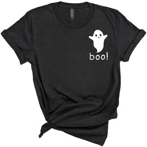 BANGELY Hocus Pocus Halloween Shirts Women Come We Fly Funny Witch Fall Tee Shirt Classic Halloween Movie Tops Brown.XL