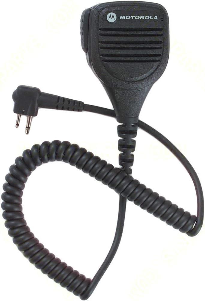 Motorola Original OEM PMMN4013 PMMN4013A Remote Speaker Microphone with 3.5mm Audio Jack, Coiled Cord & Swivel Clip, Intrinsically Safe
