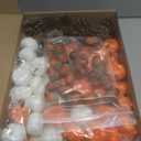 Yookeer 120pcs Thanksgiving Mini Pumpkins Artificial Acorns Pine Cones for Decorating Fall Vase Filler Thanksgiving Table Centerpiece Small Fake Props Bulk for Autumn Harvest DIY Craft(Lovely Color)