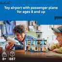 LEGO City Airport with Airplane Building Toy - Building Toy for Kids - Pretend Play Travel Set for Boys & Girls, Ages 8+ - Includes 9 Minifigures - Gift Idea for Birthdays - 60502