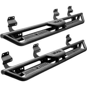 VEVOR Running Boards Compatible with 2015-2025 Ford F150 Super Crew Cab 2017-2025 Ford F150 Super Crew Cab, 6 Inches Side Steps, Black Carbon Steel Nerf Bars, 550 lbs Load Capacity, Non-Slip Surface