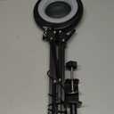 10X Magnifying Glass with Light and Stand, LED Desk Lamp with Clamp, 5 Color Mode, 10 Dimmable Levels, Hands Free for Reading Crafts Jewelry Sewing Close Work (Black)