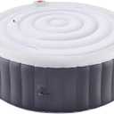 4.5 Ft Inflatable Hot Tub Cover - Energy Saving Lid for Round Hot Tub - Foldable Protective Rain Overflow Cover for Outdoor Inflatable Hot Tubs