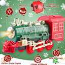 Christmas Kids Train Set - Train Toys w/Sounds (Turn ON/Off), Lights, Electric Toddlers Classical Train for Christmas Village Tree, Train Set for Kids Ages 3-8, Christmas Toys Gifts