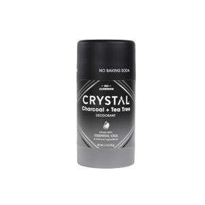 Crystal Magnesium Solid Stick Natural Deodorant, Non-Irritating Aluminum Free Deodorant for Men or Women, Safely and Effectively Fights Odor, Baking Soda Free, Charcoal & Tea Tree, 2.5 oz (Pack of 1)