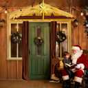 Nativity Stable Scene Porch Banners Christmas Nativity Outdoor Door Decorations Religious Nativity Porch Signs Holy Jesus Birth Manger Scene Hanging Banner for Xmas Church Winter Holiday Xmas Photo Props Yard Decorations