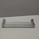 Alise Bathroom Shelves, Polished Chrome Glass Shelf for Bathroom, Modern Floating Shelves, 20 inch