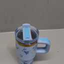 Insulated Travel Mug with Handle, Stainless Steel Vacuum (blue)