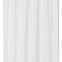 Mrs Awesome Embossed Microfiber Extra Long Shower Curtain Liner 71 x 84 inches, Soft Fabric Shower Curtain Washable and Water Repellent,71x84, White