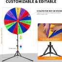 24 inch Spinning Prize Wheel with Stand, Heavy-Duty Storable Spinning Wheel for Prizes, DIY Wheel Spinner for Trade Shows Carnivals Fortune Spinning Game, Heigh Adjusable 20''-71''