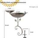 2 in 1 Bird Feeders for Outdoors and Bird Baths, Bird Bath for Deck Railing and Outdoor Bird Feeder, Balcony Bird Feeder and Deck Mounted Bird Bath with Heavy Duty Clamp for Garden Porch Backyard