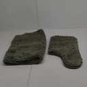 LOCHAS Bathroom Rugs Sets 2 Piece, Soft Non Slip Bath Mat Set, 20''x20'' U-Shaped Toilet Rug and 34''x21'' Sage Green Bath Rugs, Washable Absorbent Chenille Toilet Rug Set for Bathroom, Shower (34" x 21" Plus 20" x 20")