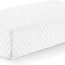 TOPPURE Cube Memory Foam Pillow for Side Sleepers (24"x12"x6" Extra Thick Pillow), Cervical Pillow for Neck and Shoulder Pain Relief, Neck Pillow, Bed Pillow with Washable Pillowcase, White