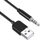 USB to 3.5mm Jack Audio Adapter, Male AUX Audio Jack to USB 2.0 Male Charge Cable Adapter Cord for iPod Shuffle MP3 Player Headphones Speakers and Other Devices 3.3 FT-1PC (1)