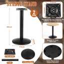 Leinuosen 2 Pack Cast Iron Round Pedestal Table Base, 28" Tall, 18" Dia