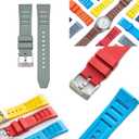 Premium FKM Vented Rubber Watch Band For Watches – Quick Release Diver Straps for Men & Women, 24mm, Soft & Durable Waterproof Replacement Wristband
