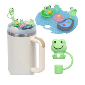 2 Pack Compatible with Stanley Cup Lid Accessories Charms, Charms for Stanley Cups H2.0 Accessories 30oz 40oz with Silicone Straw Cover Cap for Tumblers