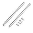 2pcs/Pack 8 x 200mm Linear Motion Rod Shaft Guide, 2PCS End Hollow Linear Steel Rods with Screws for 3D Printer and CNC Machine (Inner Hole Dia 4mm) (End Hollow Inner Hole Diameter: 4mm, 8 x 200mm)