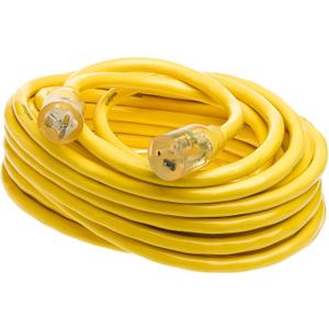 Southwire Yellow Jacket Extra Heavy Duty Extension Cord - Power Cable for Outdoor Tools & Equipment - 10 Gauge SJTW with Lighted End & Molded Plug - 50 Foot