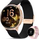 2024 Smart Watch for Women's with Phone Function 1.39 Inch HD Touchscreen Watch with /SpO2/Menstrual Cycle/Sleep Monitor/IP68 Waterproof/Pedometer/Fitness/for iOS Android (BlackGold)