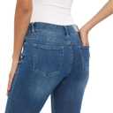 MetHera Women's Le Mel Classic Mid Rise Stretch Skinny Shaping Jegging Denim Jeans (16S, Blue Rose)