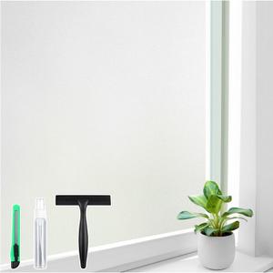 Homein Frosted Glass Window Privacy Film with Tools UV Blocking Privacy Film for Glass Windows, Static Cling No Glue Removable Reusable Anti Glare for Home Day and Night, Pure 35.4" x 78.7"