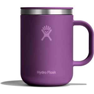 Hydro Flask Coffee Mug  Insulated Stainless Steel, Non Spill, Leak Resistant Travel Mug 24 Oz Beachplum Purple