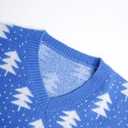 Ugly Christmas Sweater Soft Lightweight Warm Pullover Holiday Chunky Christmas Sweaters Tops Vintage Stylish (Small, 06-women-blue-tree)