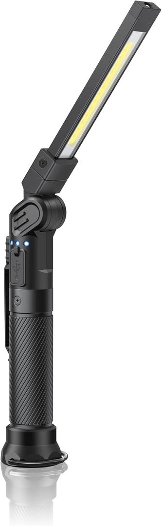 HOTLIGH Magnetic Work Light - 3200mAh Mechanic Light with Magnetic Base & Hanging Hook Design, 800LM Rechargeable Work Light for Mechanics, Repairing, Workshop Tools