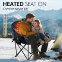 Heated Oversized Camping Chair - Heavy Duty Padded Comfy Warm Outdoor Chair, Single Pack