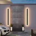 2 Pack 31.5inch Modern Outdoor LED Wall Lights 24W Exterior Wall Light Fixture IP65 Waterproof 3000K for House Porch Courtyard