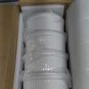 Ramekins 16 oz Oven Safe, Creme Brulee Ramekins with Lids, White Ceramic Souffle Dishes Ramekin, Mini Baking Bowls with Cover Set of 4, Ramekin Assorted Sizes - Dishwasher and Oven Safe