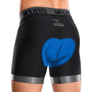 Bikewa Men's Cycling Underwear with Anti-Slip Leg Grips 4D Padded Bike Shorts MTB Liner for Bicycle Biking Riding (Black,XL)
