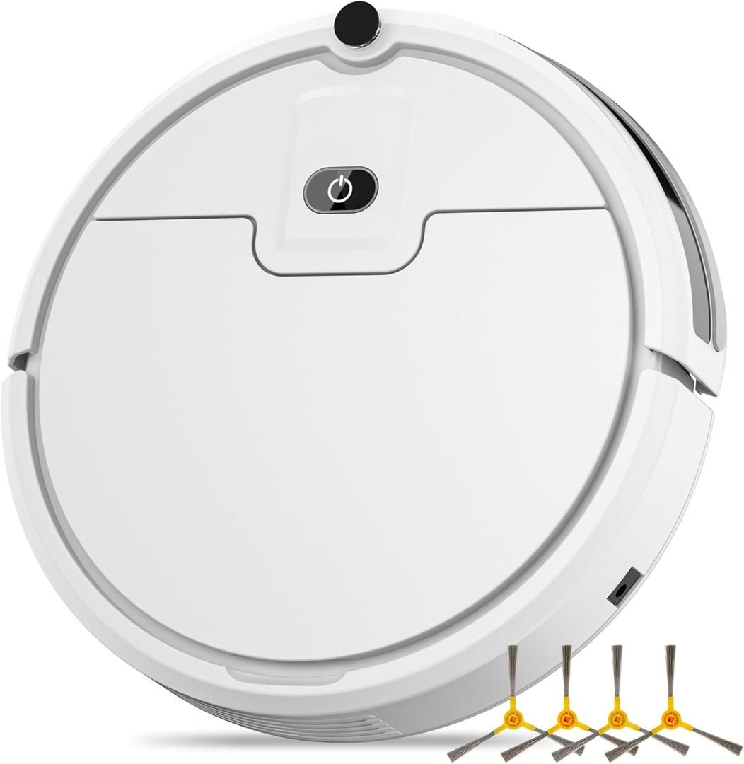 Robot Vacuum Cleaner,2900Pa Powerful Suction Robot Vacuums with Self-Charging,150Mins,Tangle-Free Robotic Vacuums Cleaner, Low Noise, Ideal for Hard Floor, Low-Pile Carpets & Pet Hair