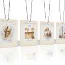 Religious Air Freshener 4Pcs with Jesus Design - Christian Cologne Scent for Car, Bathroom, Room, Books - Motivational Decor & Gifts for Him, Her, Believers