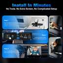 Cabin Care Baby Car Camera with Wireless CarPlay Adapter for iPhone Only, 1080P HD, IR Night Vision, 150 Wide-Angle, Real-Time Rear Seat Monitor, Works with Factory Wired CarPlay (Dog)
