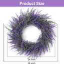 26" Lavender & Eucalyptus Wreath for Front Door - All Season Artificial Wreath for Spring and Summer, Indoor Outdoor Wall, Porch, Window, Rustic Farmhouse Home Decor
