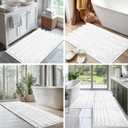 Washable Bathroom Rug 20" x 30", Extra Soft Bath Mat, Absorbent and Non Slip Bath Rug for Shower, Bathtub, Sink, Floor