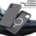 Magnetic for iPhone 11 Phone Case-Compatible with MagSafe-Carbon Fiber Texture-Slim Military Grade Drop Protection Phone Case for iPhone 11 6.1",Grey
