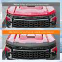 powoq Hood Protector Compatible with 2019-2026 Chevy Silverado Deflector Upgraded TPE Hood Shield Replacement for 2019-2026 Chevy Silverado Accessories