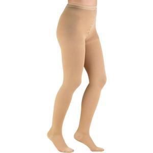 Truform 20-30 mmHg Compression Pantyhose, Women's Hosiery Support Tights, Beige, Medium