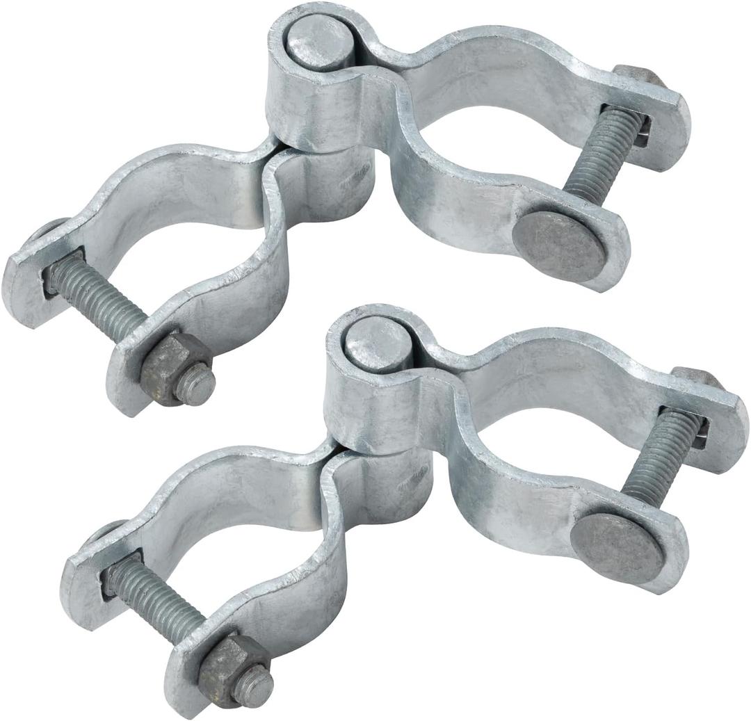 VIVIDA 1-5/8" Chain Link Gate Hinge Kit, Include Female & Male Gate Hinges, Chain Link Fence Hardware, Galvanized Steel, 2 Set