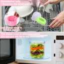 Juome Salad Pod with Dressing Container - Leakproof Salad Container for Lunch with Lid & Spoon, Reusable Salad Jar for Meal Prep & Food Storage, Suitable for Home, Outdoor Travel (Pink)