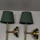 KDG Cordless Wall Sconces Set of 2, Small Wireless 5200mAh Rechargeable Battery Fabric LED Wall Lamps, Portables Lightings for Wall Painting, Living Room, Bedroom, Hallway, Gifts, Night Light (Green)