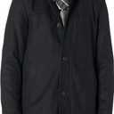 Dockers mens Weston Wool Blend Coat With Scarf (Regular and Big & Tall) (XX-Large, Black/Light Grey Scarf)