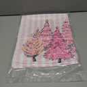 Purple Christmas Tree 12x20 Pillow Cover, Xmas Tree Decor, Preppy Purple Striped Christmas Tree Decorative Lumbar Pillow Covers for Farmhouse Home Bedroom Living Room Sofa Couch